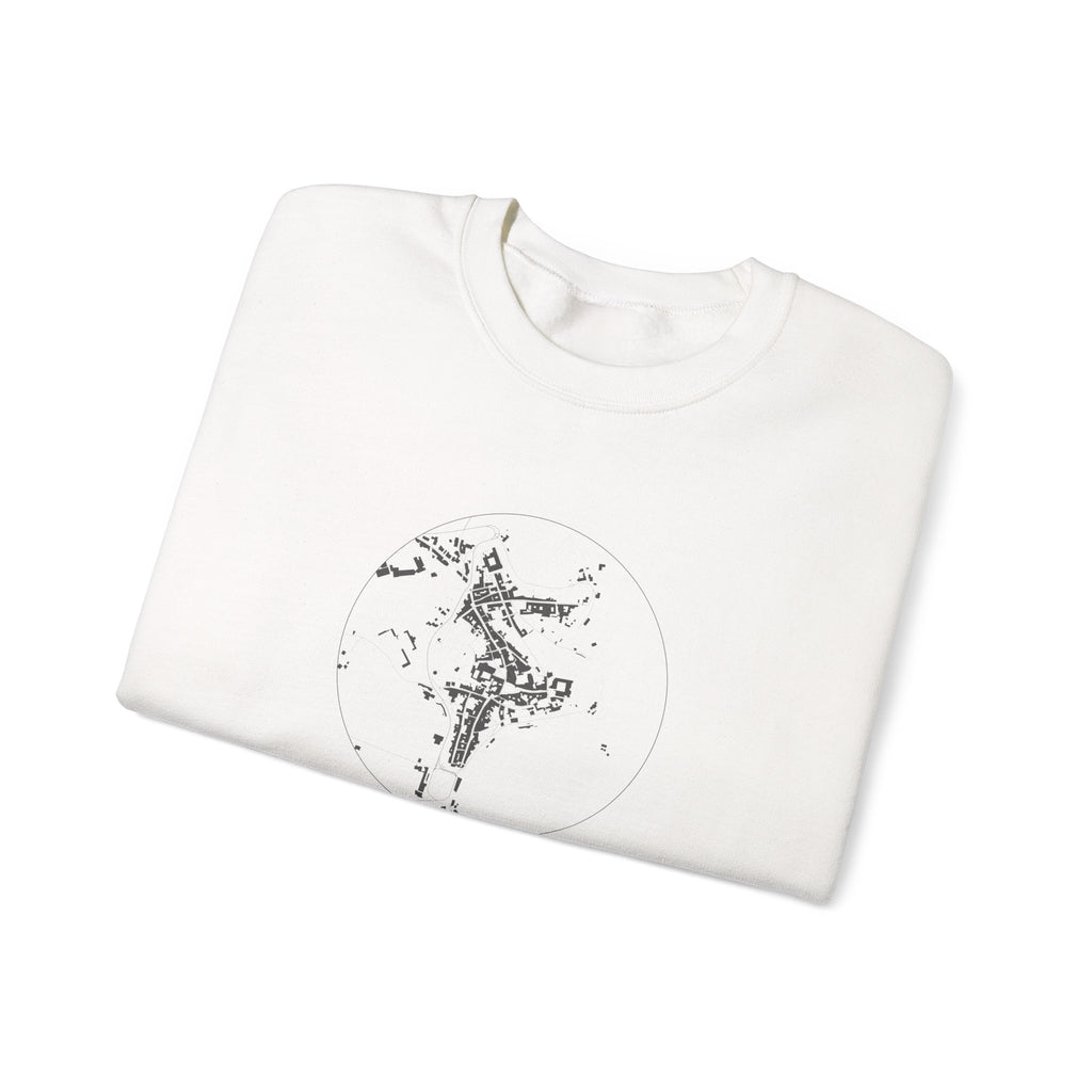 San Gimignano Street Map Sweatshirt, Circle Map, White, Italy Travel Gift