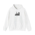 Amalfi street map hoodie, in white, with the square map design, shown flat