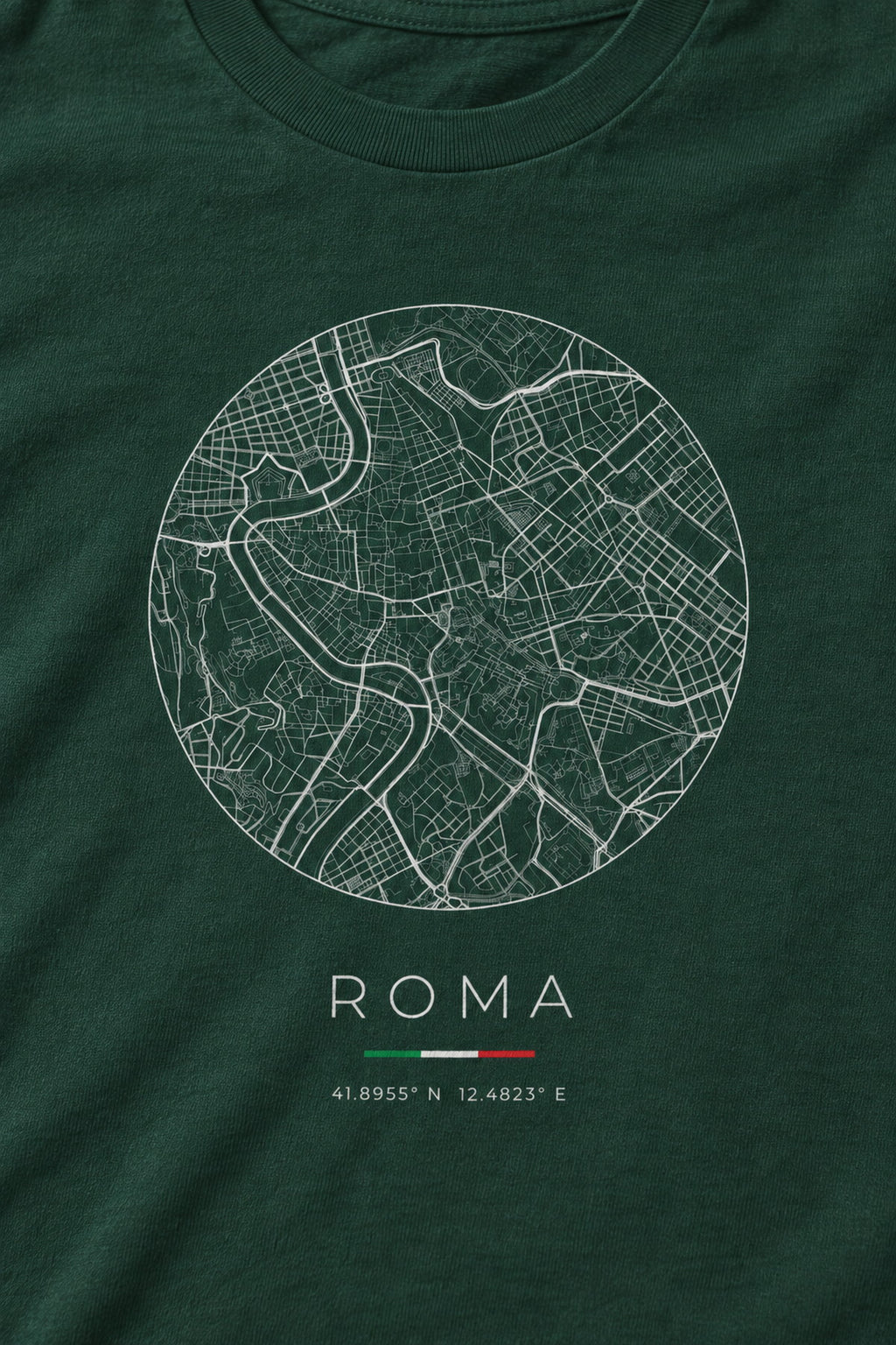 Rome map t-shirt print detail, Rome street map