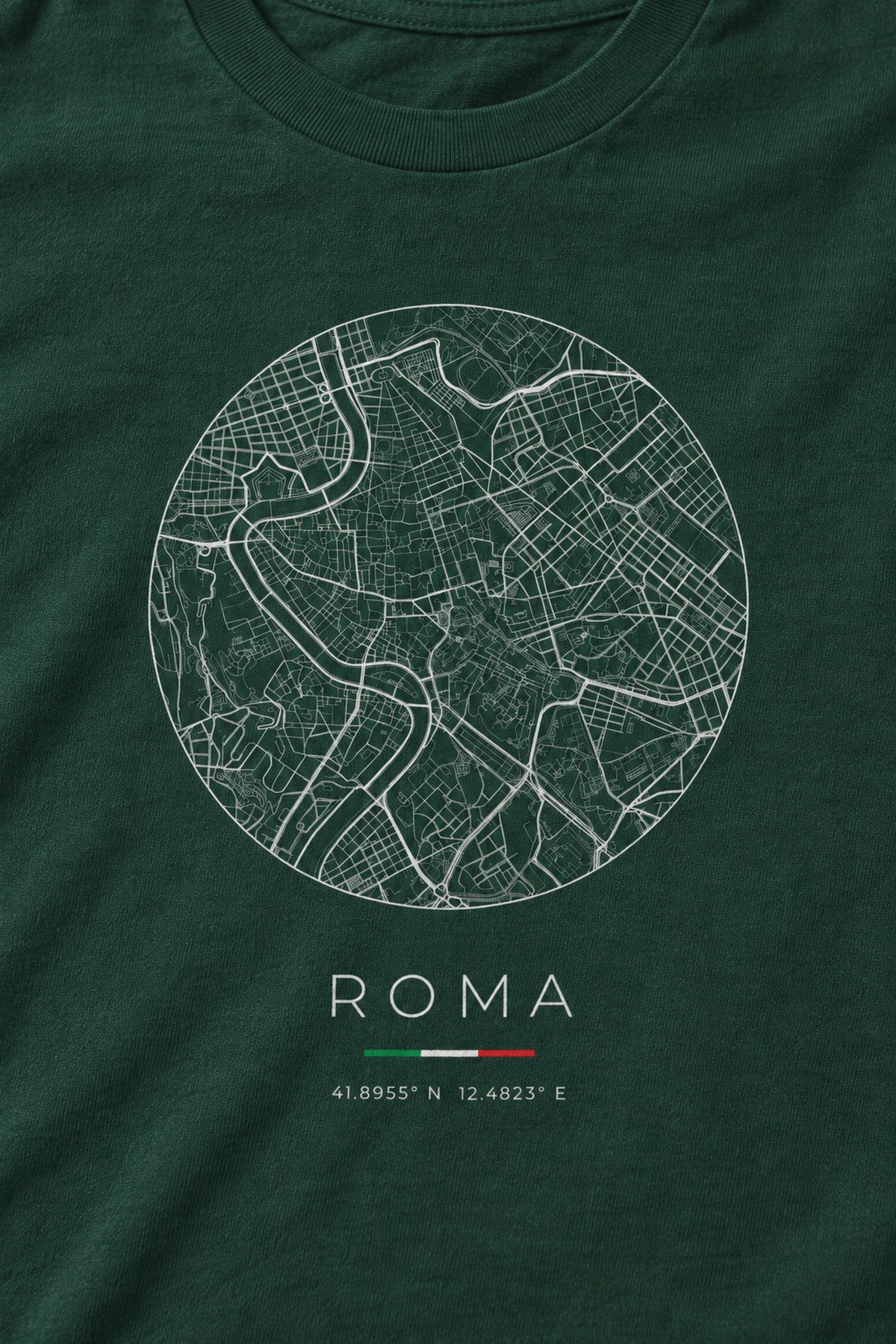 Rome map t-shirt print detail, Rome street map
