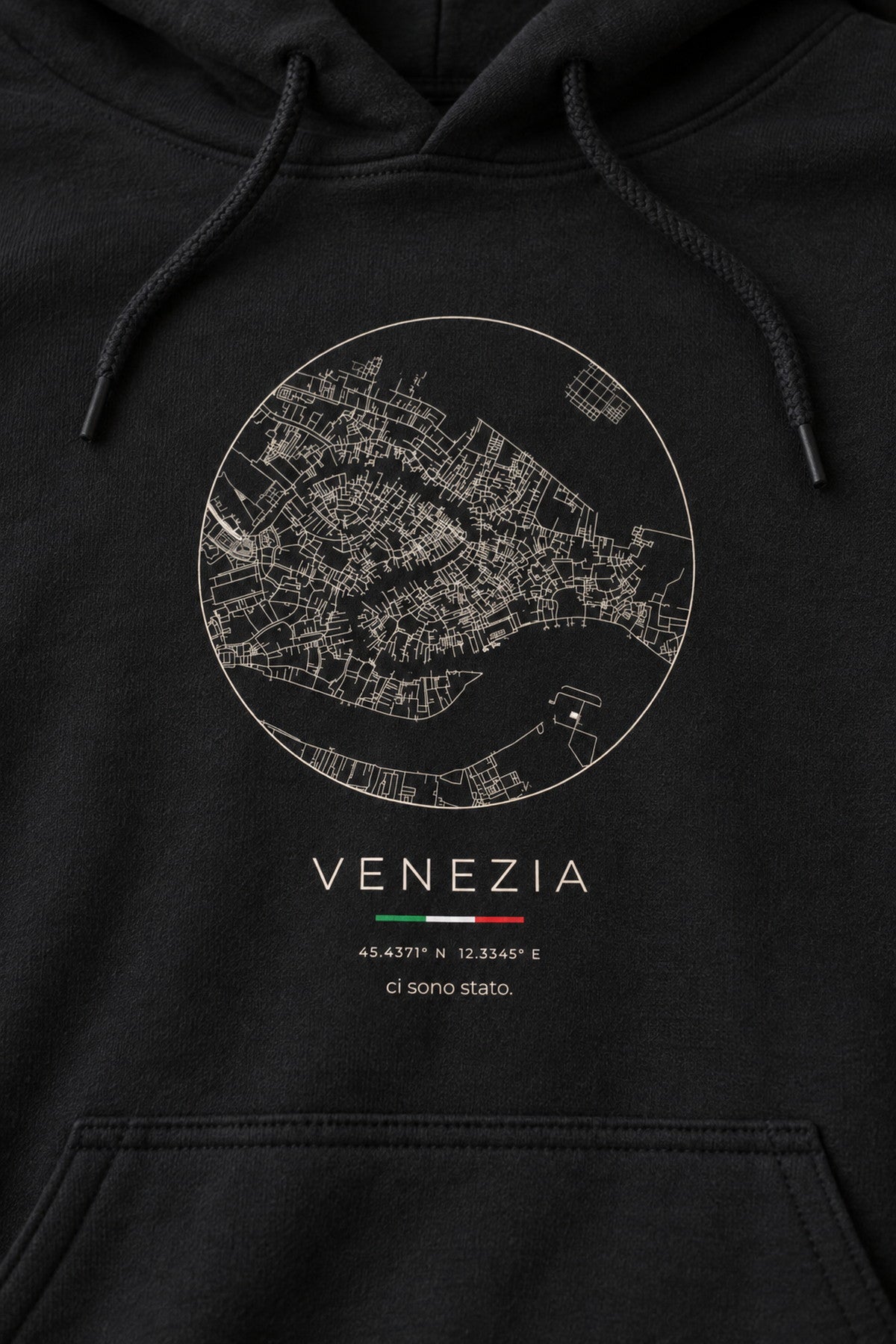 Venice map hoodie print detail, Venice street map