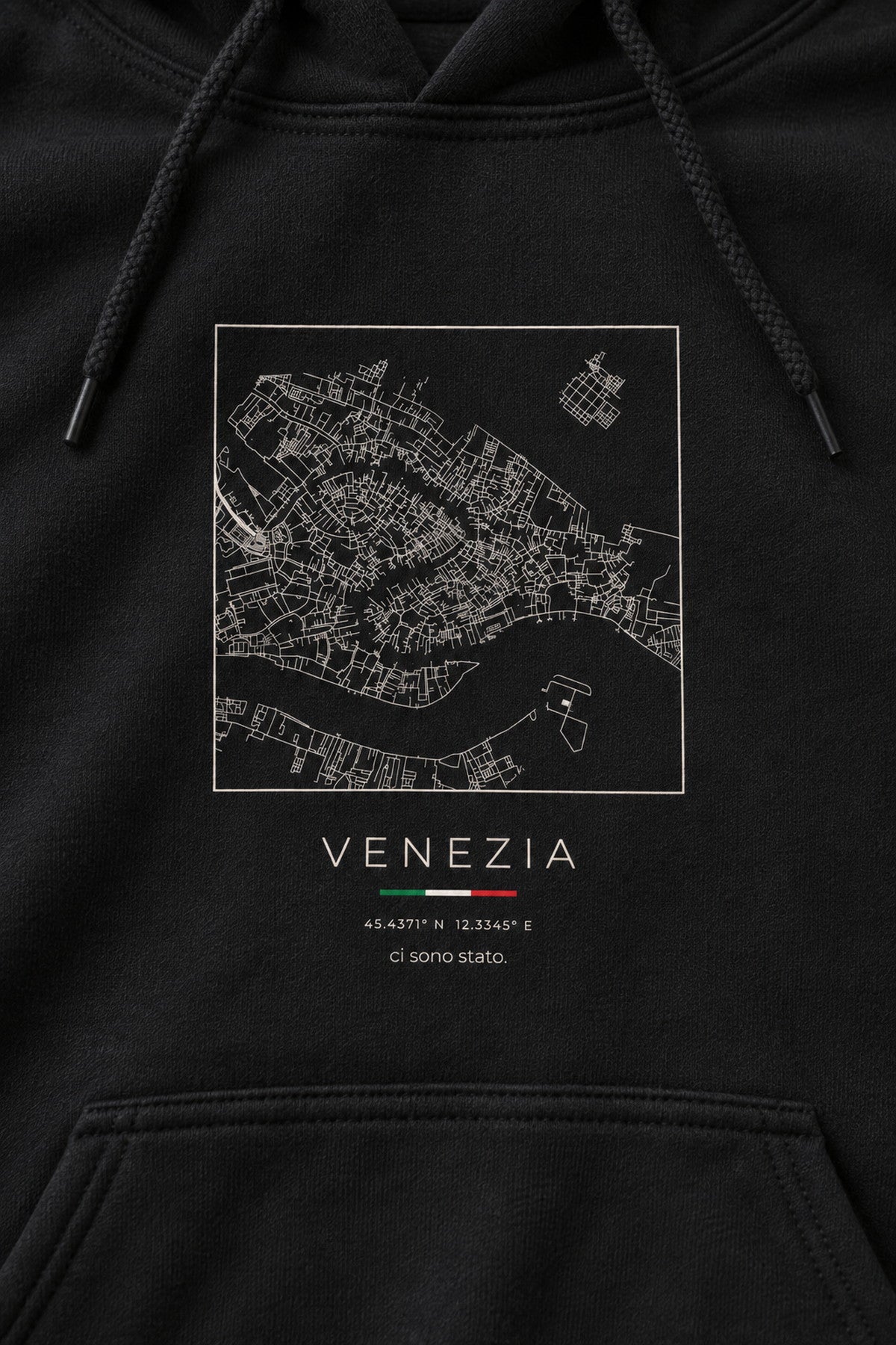 Venice map hoodie print detail, Venice street map