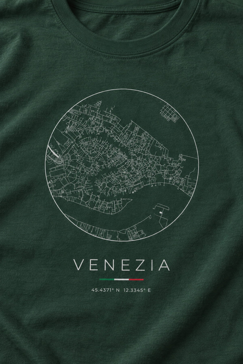 Venice map t-shirt print detail, Venice street map