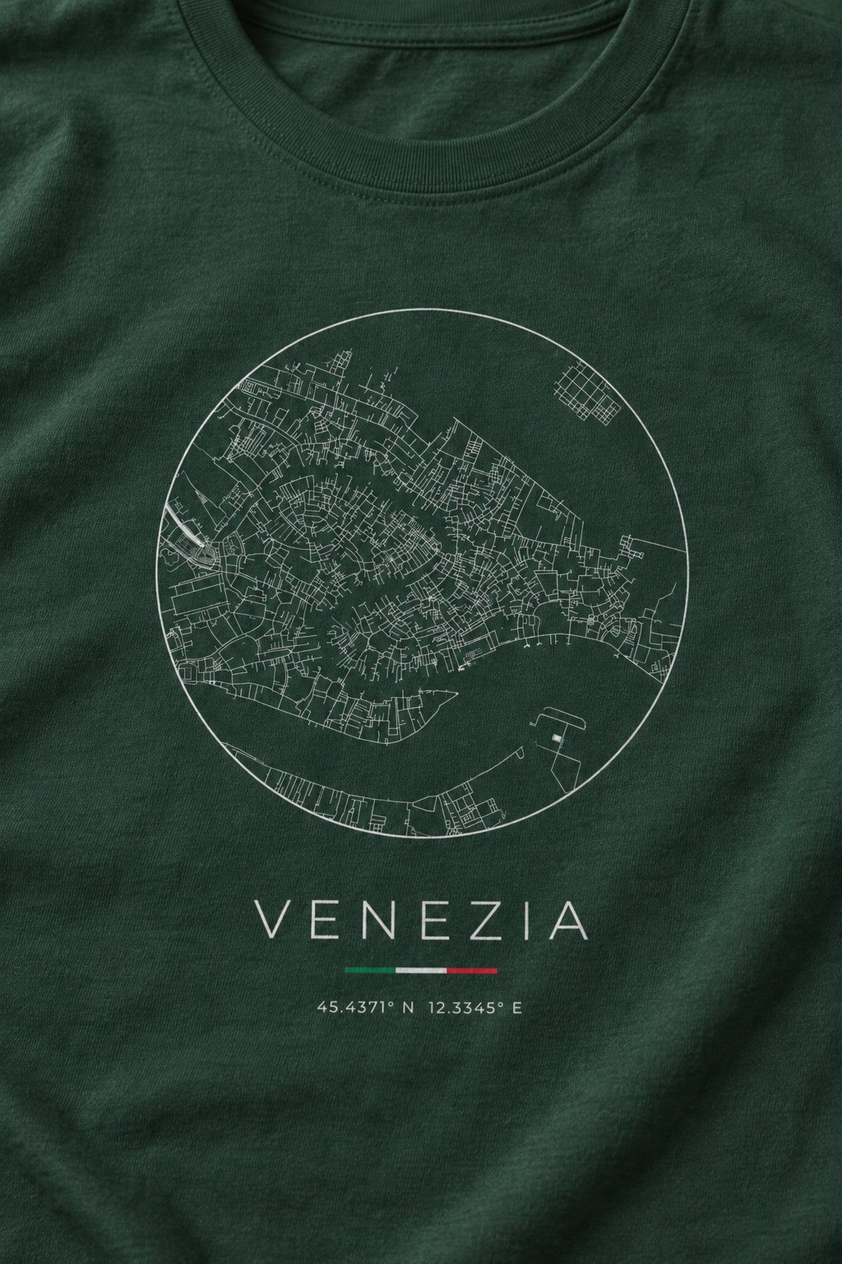 Venice map t-shirt print detail, Venice street map